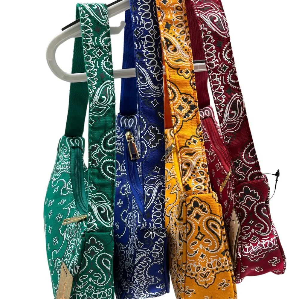 Classic Bandana Paisley Print SM Shoulder Handbag - NWT - 4 Colors Avail.